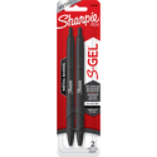 Sharpie S-Gel Pen - Black 0.7mm 2Pk BP Metal Barrel